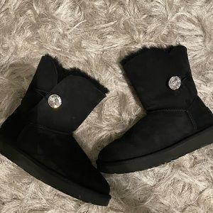 Beautiful black Bailey button bling boots